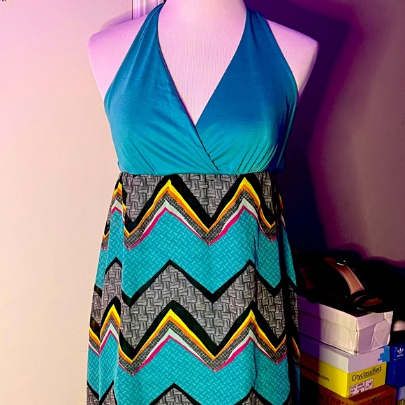 Colorful flowing dress 👗 - Picture 1 of 4